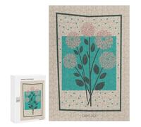 Loisir Créatif en Intérieur : Dahlia Floral Mid Century, 300 PCS, Jeu D’Assemblage en Bois, pour Se Détendre À La Maison sans Écran