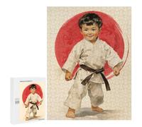 Loisir Créatif en Intérieur : Karate Boy, 500 PCS, Jeu D’Assemblage en Bois, pour Se Détendre À La Maison sans Écran