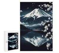 Loisir Créatif en Intérieur : Mount Fuji Night Scene, 1000 PCS, Puzzle De Table pour Adultes, avec Une Image Décorative Une Fois Terminé