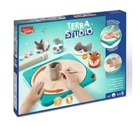 Loisir créatif - MAPED CREATIV - Kit Terra Studio - Plateau en bois - 4 fiches tutorielles - 1 kg d'argile