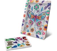 Loisir Créatif - Papillons - Illustration avec Sequins - Pour Enfant - Blanc