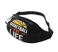 Loisir Sac À La Taille Le Basket, C'est Ma Vie Sac Porté Épaule Mode Waist Pack pour Homme Running Voyage 14X35Cm