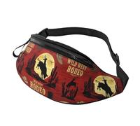 Loisir Sac À Poitrine Chevauchée De Bétail dans L'Ouest Sauvage Sac À Dos De Randonnée Mode Sacoche Homme Bandouliere pour Voyage Alpinisme Cyclisme 14X35Cm