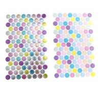 Loisirs Créatifs - 4 Planches Gommettes - Pastels et Métal - Forme : Ronds G