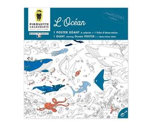 Loisirs Créatifs Mes posters à colorier L'océan Pirouette Ca