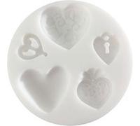 Loisirs Créatifs - Moule Silicone Diamètre 7cm - Coeurs NA G
