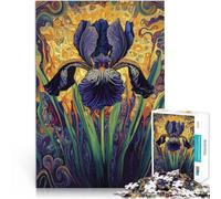 Loisirs en Famille Fleur d'iris Noir Puzzle 2000 pièces pour Adultes 70x100cm Renforcer l'amour Entre Les Couples pour Les Personnes de 14 Ans et Plus
