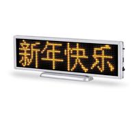 LoiYtrd Affichage LED défilant des Messages, Tableau de Table Mobile, publicité, Programmable, Prise en Charge de Toutes Les Langues (Jaune)