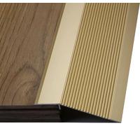 LoiYtrd Bande de Garniture de seuil de Porte en Alliage d'aluminium de 10cm / 4 Pouces de Large, stratifié de Garniture de Transition de Tapis intérieur découpable(Gold)