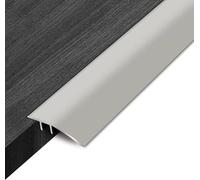 LoiYtrd Bande de Transition de Sol Auto-adhésive, réducteur de seuil de Bande de séparation de Sol en Aluminium, Barre de Garniture de Tapis for Portes d'entrée(Silver,Length 100cm/39 in)