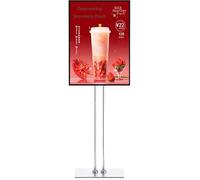 LoiYtrd Caisson Lumineux LED en Aluminium à Pression Mince, Panneau d'affichage sur Pied, Support de Panneau d'affichage éclairé par LED(Black Frame,43.5 * 60cm)