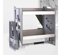 LoiYtrd Étagère à épices for Armoire, étagère de Cuisine Rabattable, Panier élévateur, Armoire Murale en Acier Inoxydable, télescopique for armoires de Cuisine, de café et de Garde-Manger(56x30x52cm)