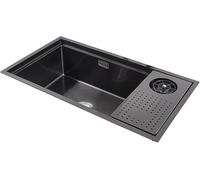 LoiYtrd Évier de Cuisine à Poser en Acier Inoxydable avec Lave-Verres(70 * 40cm)