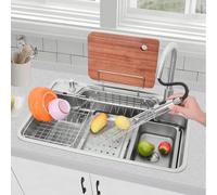 LoiYtrd Évier Multifonction en Acier Inoxydable 304 avec épaisseur renforcée et Support for Planche à découper