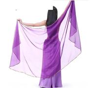 LoiYtrd Half-Circle Belly Dance Scarf-Style Chiffon Veil, Costume Accessories(3)