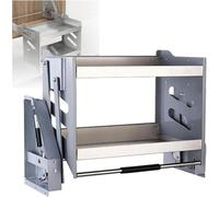 LoiYtrd Organisateur d'épices en métal, Support à épices Coulissant, Support d'armoire escamotable, Organisateur de Cuisine rétractable, Organisateur de Bouteilles d'épices en Acier Inoxydable