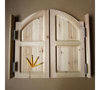 LoiYtrd Portes battantes de café en Bois, Porte à persienne avec charnières à Pivot par gravité, Porte de majordome de Salon for Couloir d'allée de Bar de Centre Commercial(90x90CM/35.4x35.4IN)