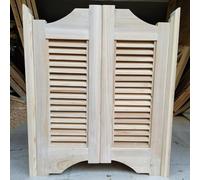 LoiYtrd Portes battantes de café, Porte à persiennes à Fermeture Automatique en Bois Massif, Porte de séparation Cowboy avec charnières à Pivot par gravité(125x90CM/49.2x35.4IN)