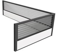 LoiYtrd Séparateurs de comptoir Desk Privacy Divider, Desk Glass Screen Transparent Partition Customizable Partition The Computer Table Fence Board Séparateurs pour salles à Manger(60x35cm)