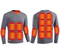 LoiYtrd sous-vêtements Chauffants 16 Zones de Chauffage avec 3 réglages de température Haut Thermique USB for Le Ski et la Chasse en Plein air(Mengray,XX-Large)