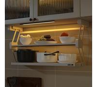 LoiYtrd Support de Rangement for assaisonnements for préparation de légumes (avec Bande Lumineuse à capteur) Support à épices Rabattable for Placard/Armoire/Armoire Suspendue(W31.1)