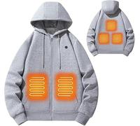 LoiYtrd Vestes à Capuche chauffantes en Polaire for Hommes et Femmes, Manteau Chauffant d'hiver, Sweat-Shirt Chauffant Intelligent d'extérieur Unisexe(Men,3XL)