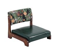 LoJax Chaise De Tatami sans Jambes en Bois Massif avec Dossier, Chaise De Plancher De Style Japonais Chaise De Siège Bas pour La Baie Vitrée, À La Maison