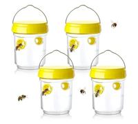 LOJAX Ensemble de pièges à guêpes 4 pièces, piège à frelons géants asiatiques, piège à guêpes Amovible et réutilisable