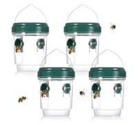 LoJax Ensemble de pièges à guêpes 4 pièces, frelons géants asiatiques, amovible et réutilisable