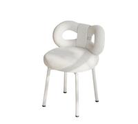 LoJax Fauteuil de Maquillage Rotatif, Fauteuil de Chambre à Dossier incurvé, Tabouret de Coiffeuse, Tabouret de Maquillage d'intérieur pour Filles