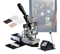 LoJax Kit De Machine À Fabriquer des Magnets DIY Machine À Fabriquer des Magnets Photo Machine À Magnets Carrés/rectangulaires avec Coupe-Papier 100 Ensembles De Consommables