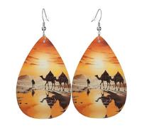 Lok Ling Boucles d'oreilles en forme de larme pour femme Motif soleil du soir | Boucles d'oreilles de rencontres tempéramentales | Cadeau d'anniversaire pour votre meilleure amie, taille unique