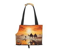 Lok Ling in The Evening Sun Sac à bandoulière pour animal de compagnie Motif pliable Petit chat et chien