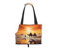 Lok Ling Sac à bandoulière léger et respirant pour petits chiens Motif soleil du soir