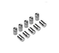 Lokatall Lot de 10 vis publicitaires en métal chromé pour panneaux publicitaires, clous publicitaires, supports de verre publicitaires, clous pour affichage de panneaux - 10 pièces (8 x 20 mm)