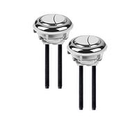 Lokatall Lot de 2 boutons de chasse d'eau de rechange à double poussoir, bouton de chasse d'eau de toilette avec diamètre fileté 48 mm (rond)
