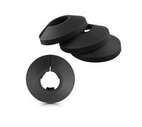 Lokatall Lot de 4 cache-tuyaux de radiateur en plastique noir pour tuyaux de radiateur de 15 mm de diamètre, pour tuyaux de gaz, tuyaux muraux