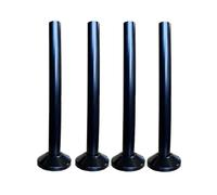 Lokatall Lot de 4 Paires de Cache-Tuyaux de Radiateur Noirs en Plastique 16 mm x 200 mm - Accessoires pour Chauffage Central, Tuyaux de Gaz et Muraux
