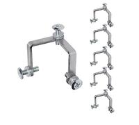 Lokatall Lot de 6 supports de serrage réglables sans monture pour vitrines, aquariums, balustrade