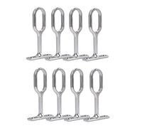 Lokatall Lot de 8 supports de tringle à vêtements ovales réglables en alliage de zinc massif, accroche rideau pour tringles à rideau de plafond