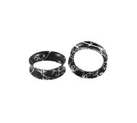 LOKAXXZU 2 pièces jauges en silicone pour oreilles 00G, bouchons d'oreille pour hommes tunnels d'oreille creux ronds de 10 mm pour oreilles noir