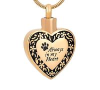 LOKAXXZU Acier inoxydable Toujours dans mon cœur, cendres délicates Holders pendentifs Colliers Femme Man-B