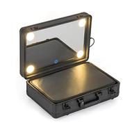 LOKAXXZU Boîte à Ongles de maquilleur de maquilleur avec LED Light Travel Cosmetics Organizer Organizer Organizer Tool Box (D, 40 * 26c * 16cm)