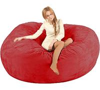LOKAXXZU Chaises de Sac de fèves pour Adultes à l'intérieur, 7 Pieds à Un Sac à Farine énorme Couverture de Chaise pour Adultes ， Big Barin Sac Covers Uniquement sans Remplissage, Redwine