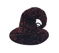 LOKAXXZU Chapeau de sorcière Halloween With Sequins Party Wizard Chapeau de sorcière pointu pointu de sorcière adulte Unisexe Cosplay Costume Costume