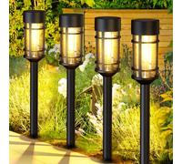 LOKAXXZU Éclairage de Voie Solaire 8 Pack, lumières solaires Vives extérieures IP65, LED Solar Garden Lights Metal Landscape Layscape for Yard, Lawn, l'allée