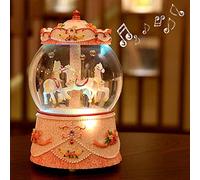 LOKAXXZU La boîte à Musique de Musique de carrousel Lanterne Crystal Ball Box pour Envoyer à sa Petite Amie Un Cadeau d'anniversaire pour la Saint-Valentin ma Femme