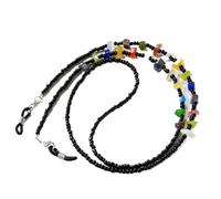 LOKAXXZU Lanière de chaîne de Lunettes, Lunettes de Lecture, Lunettes de Soleil avec chaîne, Bracelet de Lunettes perlées