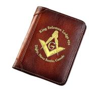 LOKAXXZU Nouvelles Hommes Supports DE Cuir VOLICATIQUE, Symboles Symboles Symbol Hight CAPITY Slim Vintage Support Court, Porte-Cartes maçonniques Purseurs de Luxe Mâle de Luxe Portefeuille, style25