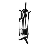LOKAXXZU Outils de cheminée Ensemble 5 pièces de cheminée en Bois de Cure de cheminée Accessoires d'outils de feu Robustes pour Le décor de cheminée intérieure